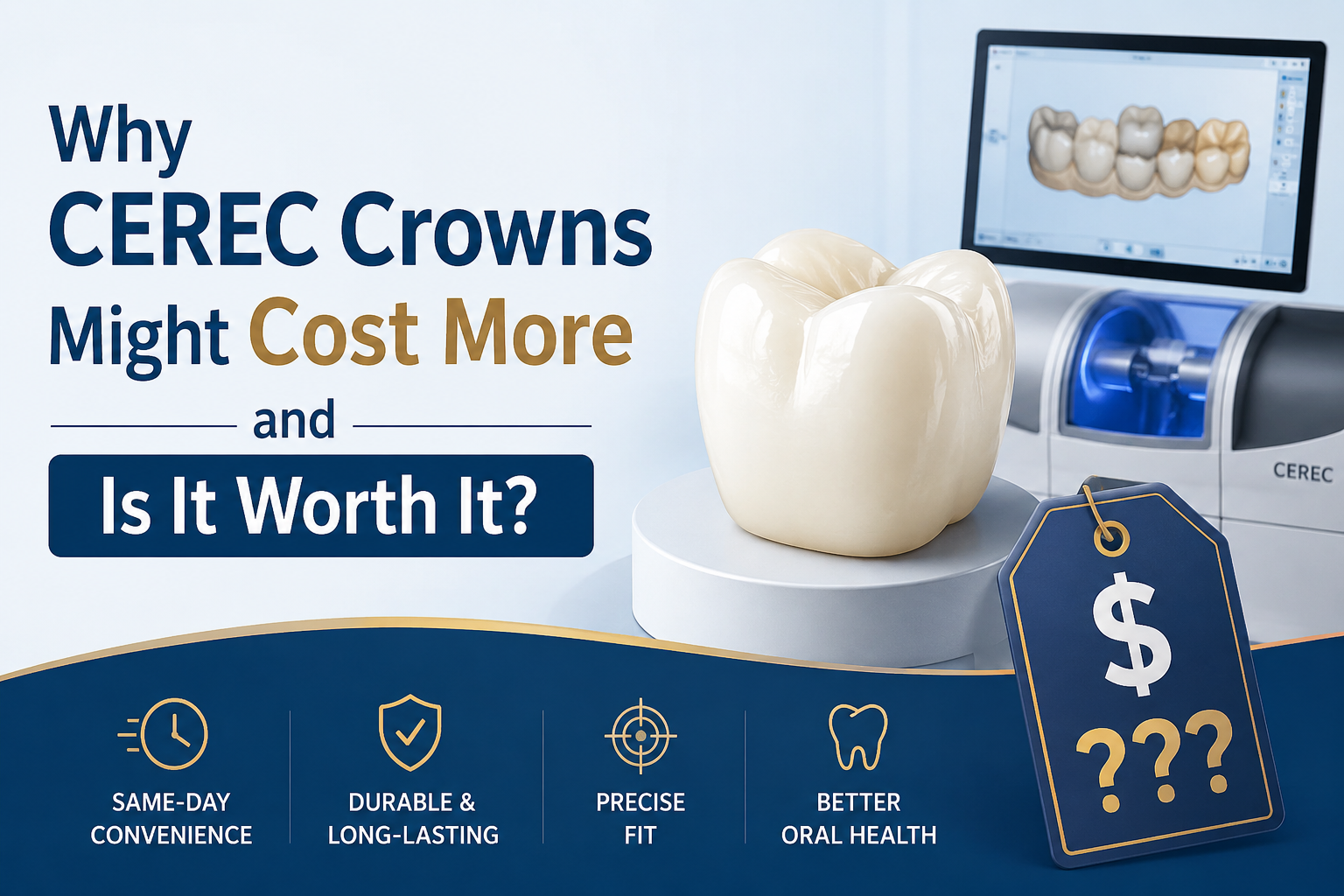 Why CEREC Crowns Might Cost More and Is It Worth It?